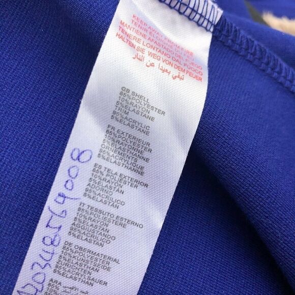 𝅺yumi Blue Lace Arm Dress with Belt - Picture 8 of 9